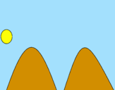 Coloring page Mountain painted bymica