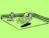 Coloring page Fighting in the ring painted bylika lana 
