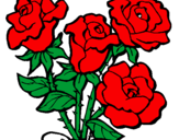 Coloring page Bunch of roses painted bybianey