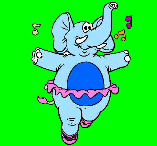 Elephant wearing tutu