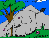 Coloring page Elephant painted bykendall