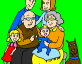 Coloring page Family  painted byjulia rose