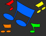 Coloring page Musical notes painted bySandy