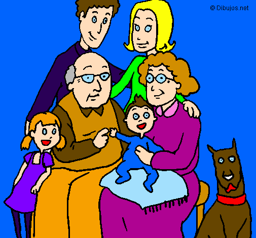 Coloring page Family  painted byoksana 