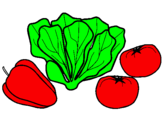 Coloring page Vegetables painted bylorena