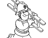Coloring page Firefighter painted byfiremman