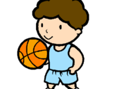 Coloring page Basketball player painted bykaren