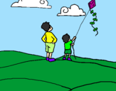 Coloring page Kite painted bylisa
