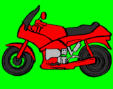 Coloring page Motorbike painted byindian