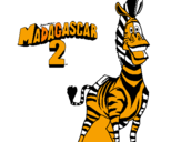 Coloring page Madagascar 2 Marty painted byricardo