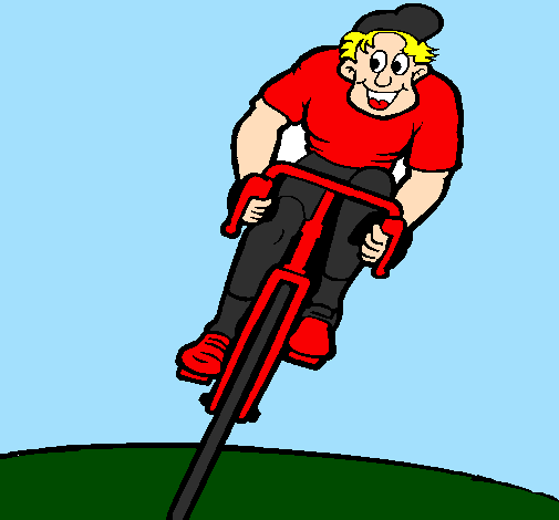 Cyclist with cap