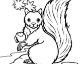 Coloring page Squirrel painted byyuan
