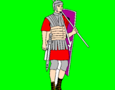 Coloring page Roman soldier painted byluke