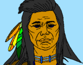 Coloring page Indian painted byangela