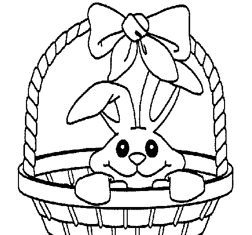 Bunny in basket