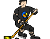 Coloring page Ice hockey player painted byJJ