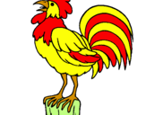 Coloring page Cock singing painted byPATRI