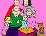 Coloring page Family  painted byvalentino