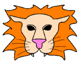Coloring page Lion painted bychastiy