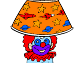 Coloring page Lamp clown painted bylalo