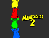 Coloring page Madagascar 2 Penguins painted bynicki