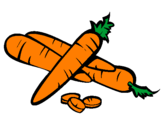 Coloring page Carrots II painted bycilla