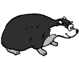 Coloring page Badger painted bylucky189