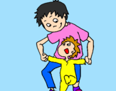 Coloring page Learn to walk painted byitziar