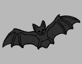 Coloring page Flying bat painted bydarielys