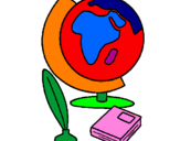 Coloring page Globe painted byivan