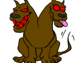 Coloring page Two-headed dog painted byROCK-GOD OF HALO
