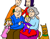 Coloring page Family  painted bydulce