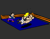 Coloring page Fighting in the ring painted byivo