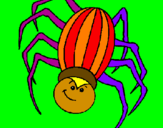 Coloring page Spider painted bynóra