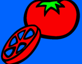 Coloring page Tomato painted bymonsse