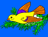 Coloring page Swallow painted byMIGETA E D.A.