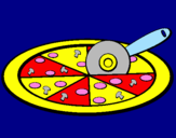 Coloring page Pizza painted byegidijus