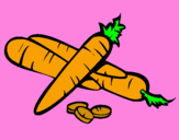 Coloring page Carrots II painted bygisela