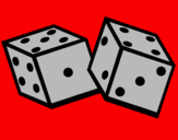 Coloring page Dice painted byjoey
