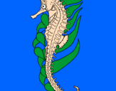 Coloring page Oriental sea horse painted byTay