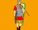 Coloring page Roman soldier painted byHelios