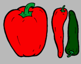 Coloring page Peppers painted byMarga