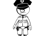 Coloring page Cop painted byali
