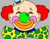 Coloring page Clown with a big grin painted bynórí