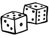 Coloring page Dice painted bylucky189