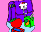 Coloring page Backpack and breakfast painted byRACHELL A.