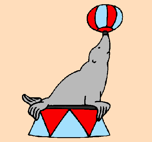 Coloring page Seal painted bytiffany