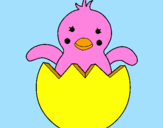 Coloring page Chick painted byMAITE