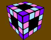 Coloring page Rubik's Cube painted byKC