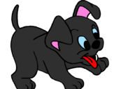 Coloring page Puppy painted bykeke